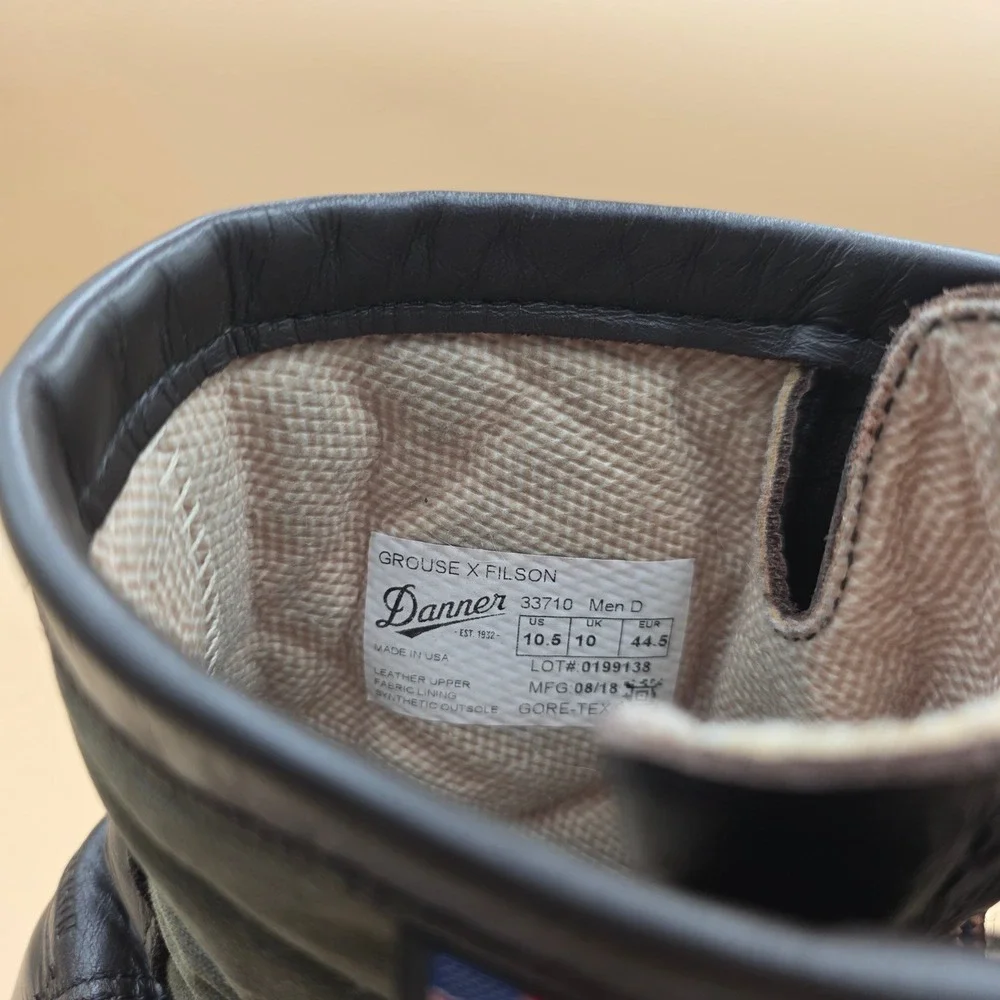 Danner x Filson Grouse Men 10.5 D Leather Gore-Tex Boots Brown Olive 33710 USA